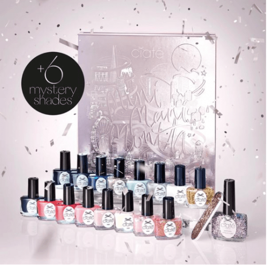 Introducing the 2019 edition of our cult holiday beauty haul, Mini Mani Month – the original beauty holiday calendar. Filled with 22 long wearing, ultra-shine and richly pigmented Mini Paint Points, the calendar also contains one full size polish and special limited edition glitter nail file. Ranging from deep purples and stormy blues to bright whites and fresh mints, the calendar includes ten brand new shades, along with six mystery polishes* – creating the festival nail wardrobe that dreams are made of. Contents: 22x mini Ciaté Paint Pots (6 mystery shades* and 10 new and exclusive shades!) 1x full size Ciaté Paint Pot 1x limited edition glitter nail file Vegan