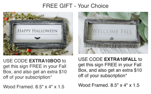 Third & Main Fall Box Coupon Code - $10 Off + Free Gift