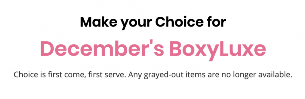 December 2019 BoxyLuxe Spoilers