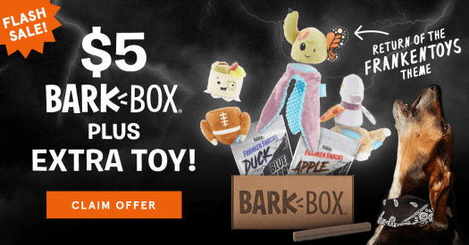 BarkBox Coupon Code – $5 First Box + Free Extra Toys!