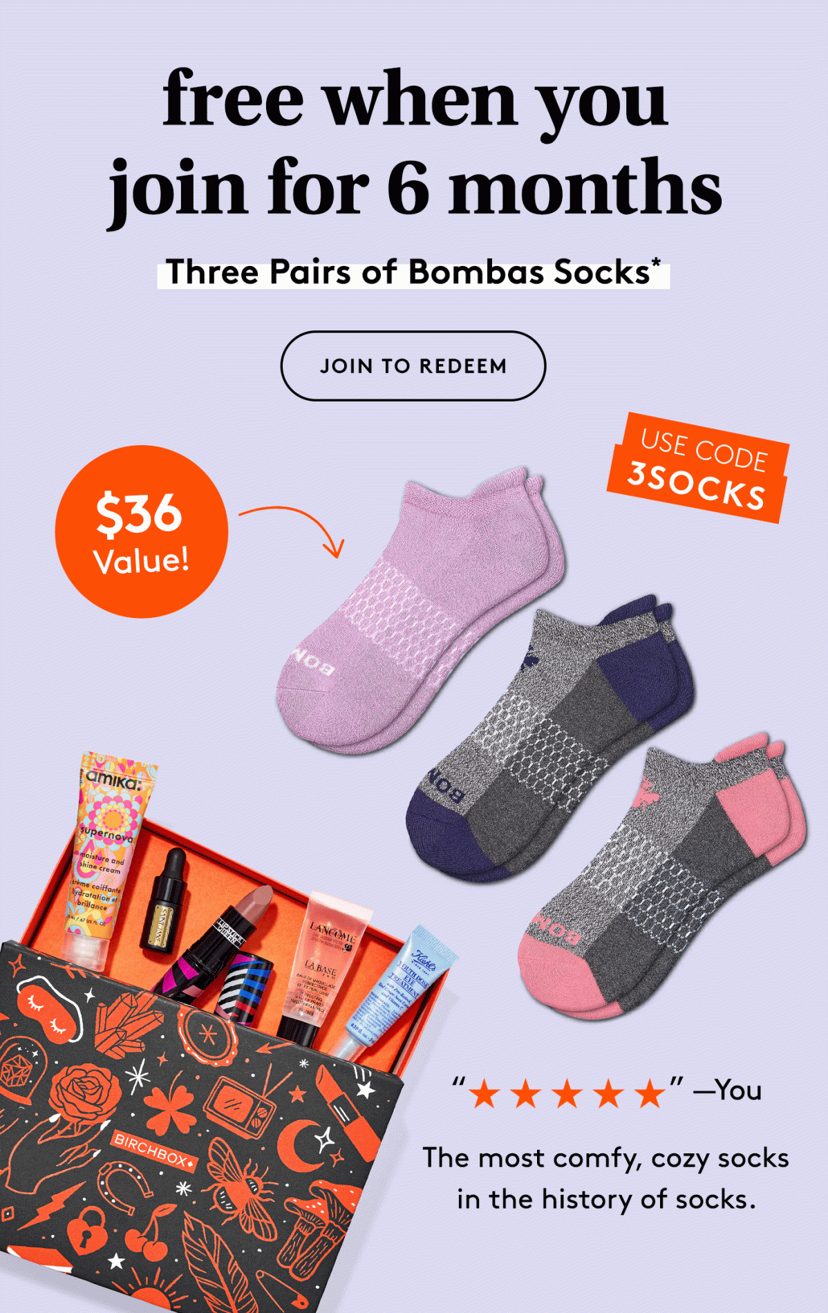 Read more about the article Birchbox – Free Bombas Socks with New 6-Month Subscription!