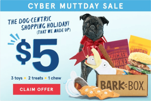 EXTENDED! BarkBox Coupon Code – $5 First Box + Free Extra Toys!