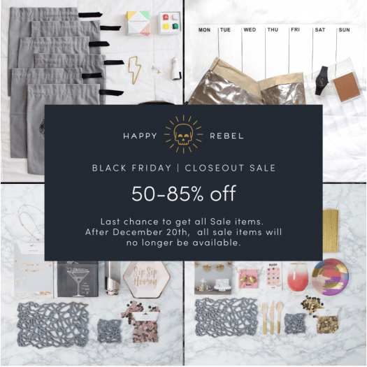 Read more about the article Happy Rebel Box Black Friday Shop Closeout Sale – Save 50-85% Off!