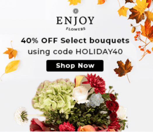 Enjoy Flowers Cyber Monday Sale – Save 40%!