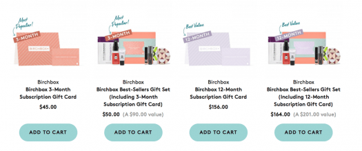 Birchbox - Get up to 30% off Subscription Gift Cards