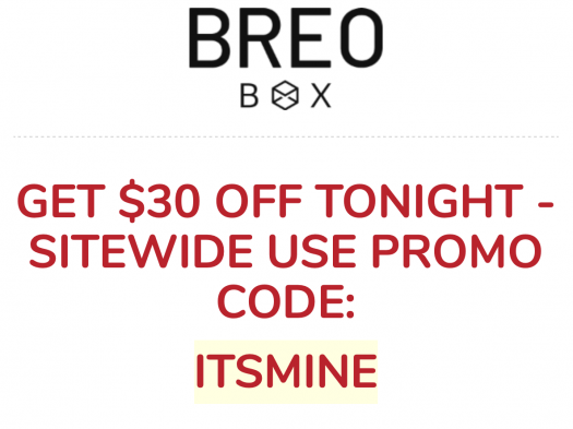 Breo Box Winter 2019 $30 Coupon Code