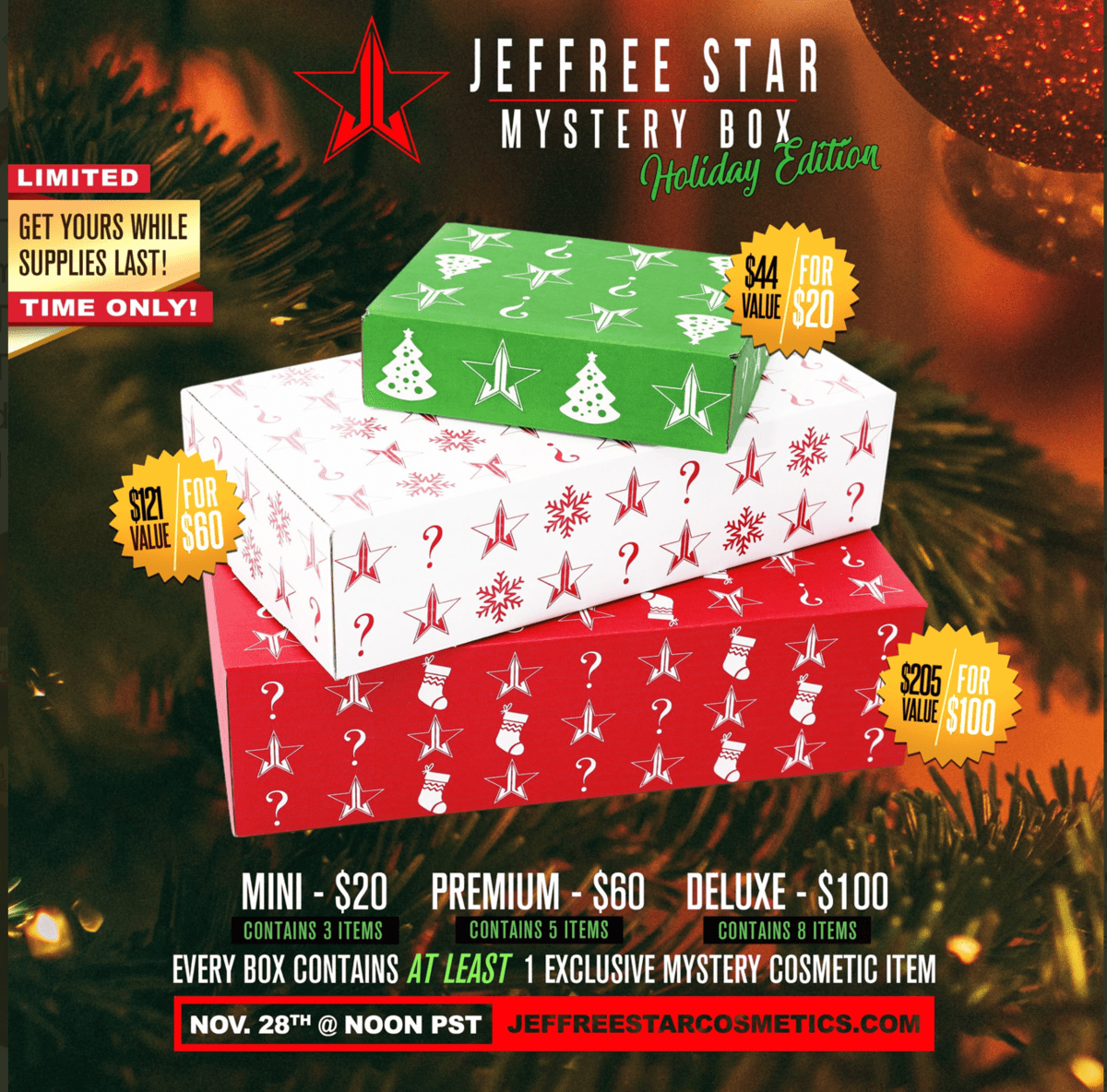 Read more about the article Jeffree Star Holiday Mystery Boxes – On Sale Now