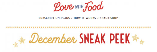 Love With Food December 2019 Spoilers + Black Friday Coupon Code