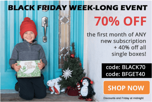 Green Kid Crafts Black Friday Sale - 70% Off Your First Box!