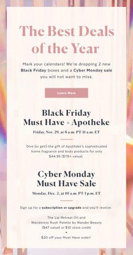 POPSUGAR Must Have x Apotheke Black Friday Boxes – On Sale Now!