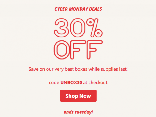 CrateJoy Black Cyber Monday - Save 30% On HUNDREDS of Boxes!