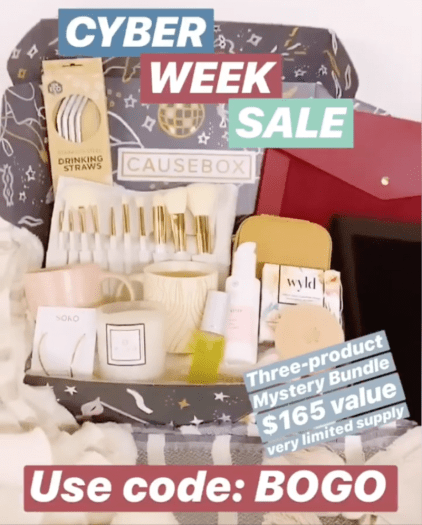 CAUSEBOX Cyber Week Sale – Free Mystery Box with Winter Welcome Box Purchase