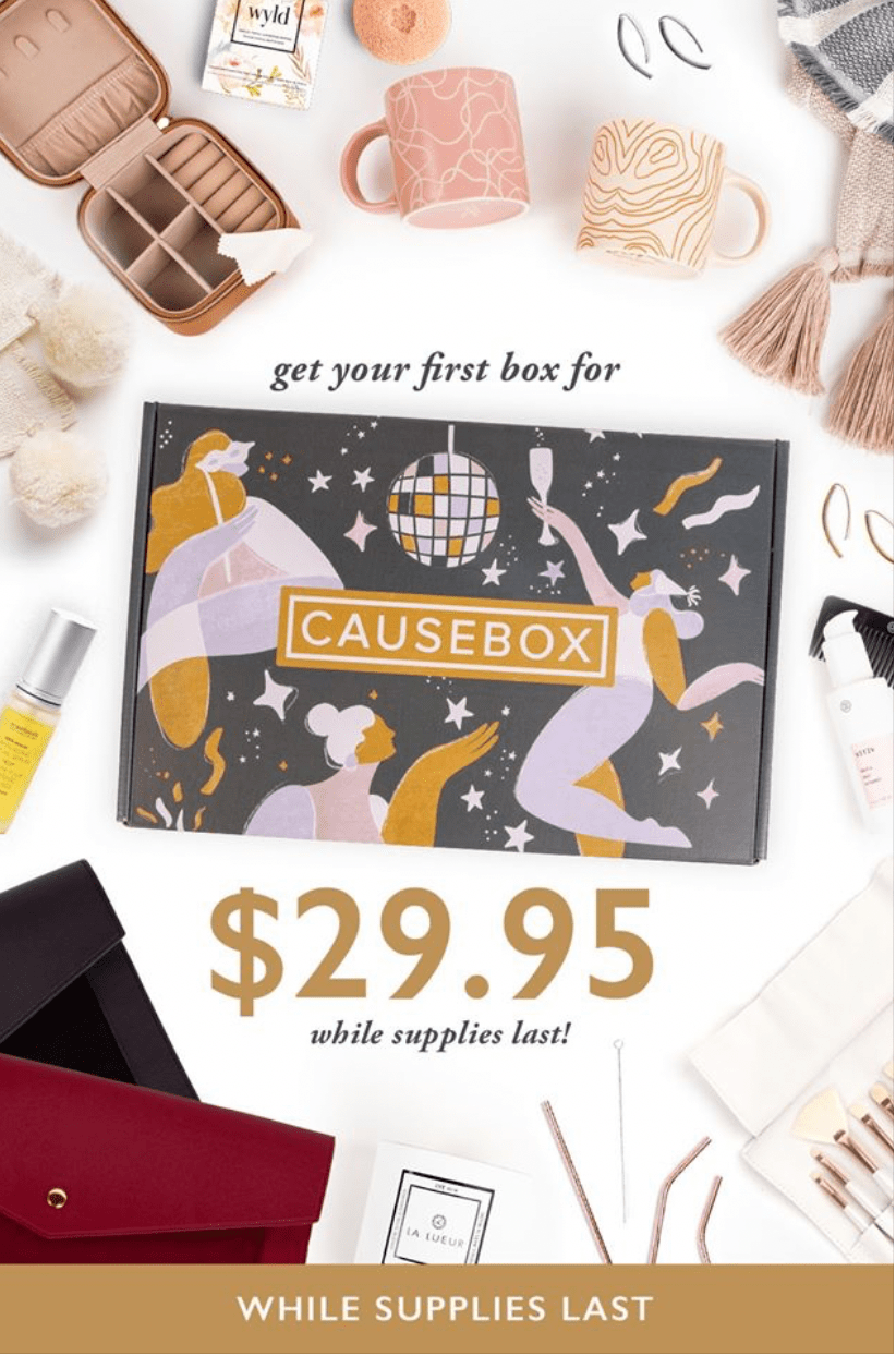 Still Available! CAUSEBOX Cyber Week Sale – Winter Welcome Box for $29.95!
