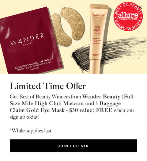 Read more about the article Allure Beauty Box – Free Wander Beauty Products + First Box for $10!