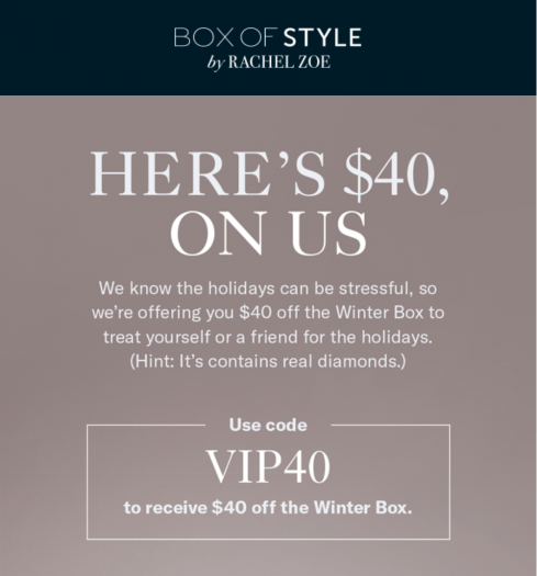 Box of Style by Rachel Zoe Holiday Sale – Save $40