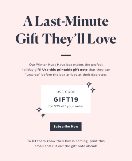 Read more about the article POPSUGAR Must Have Box – $25 off the Winter Box + Printable Gift Note!