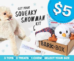 BarkBox Coupon Code - First Box for $5 + Free Extra Toy!