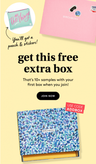 Birchbox Coupon – FREE Bonus Box with New Subscriptions