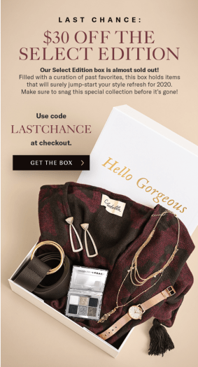 Read more about the article Box of Style by Rachel Zoe Winter Select Box Coupon Code – Save $30!