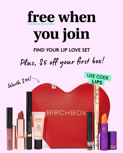 Read more about the article Birchbox – Free Lip Love Set with New 12-Month Subscription + $5 Of First Box!