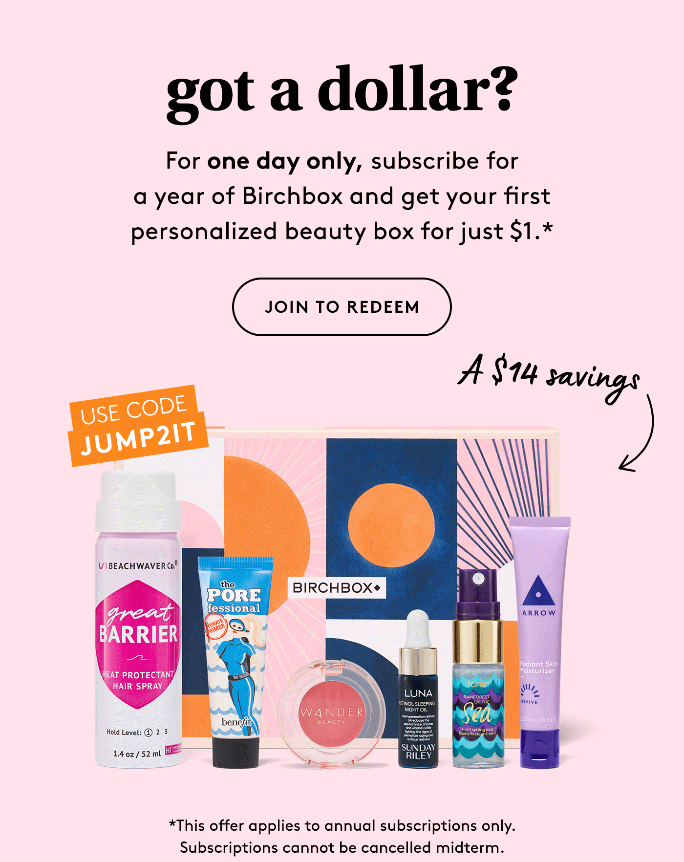 Birchbox Coupon – First Box for $1!