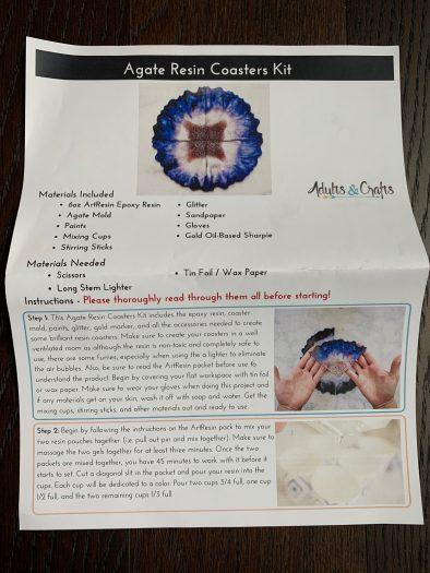 Adults & Crafts Review - Agate Resin Coasters Kit