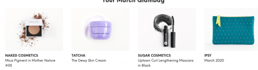 March 2020 ipsy Glam Bag Reveals