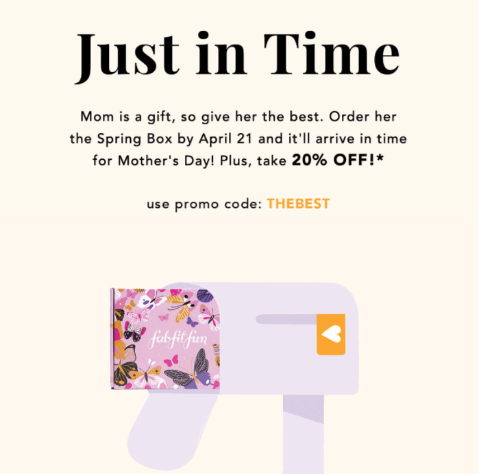 Read more about the article FabFitFun Mother’s Day Sale – Save 20% Off the Spring 2020 Box