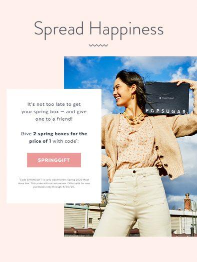 POPSUGAR Must Have Box Spring 2020 – Buy One, Get One FREE