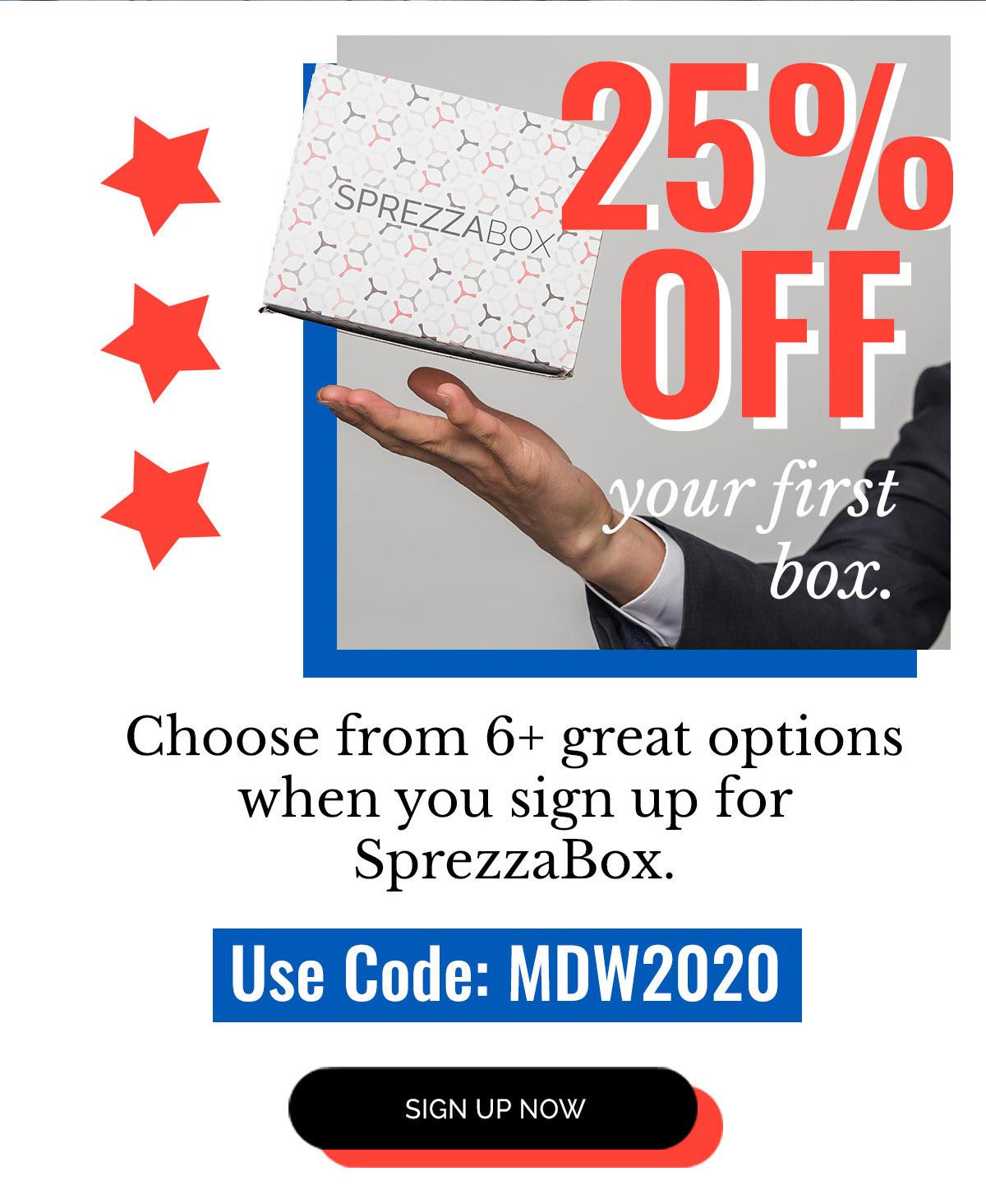 SprezzaBox Memorial Day Sale – Save 25%!
