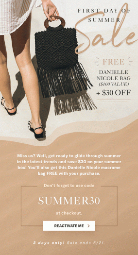 Box of Style by Rachel Zoe Summer 2020 Coupon Code – $30 Off + Free Danielle Nicole Macrame Bag