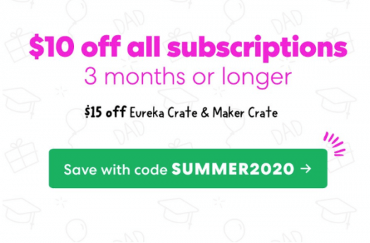 Kiwi Crate – Save $10 / $15 Off New 3-month Subscriptions