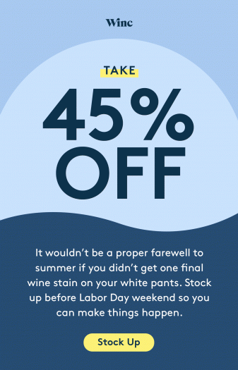 Winc Labor Day Sale – Save 45% Off First Month!