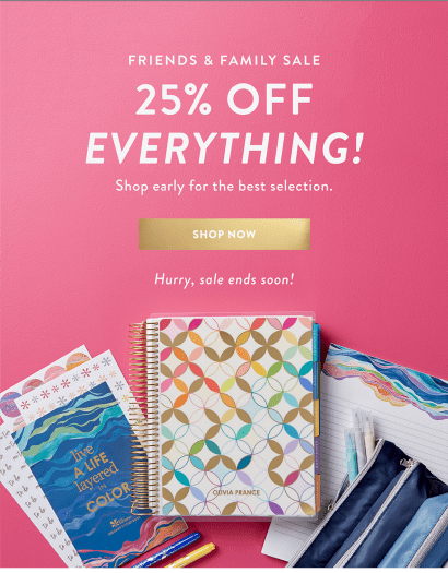 Read more about the article Erin Condren Friends & Family Sale – Save 25% Off EVERYTHING!