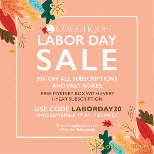 Read more about the article COCOTIQUE Labor Day Sale – Save 20% Off Subscriptions & Past Boxes