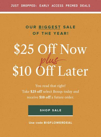 The Bouqs Biggest Sale of the Year!