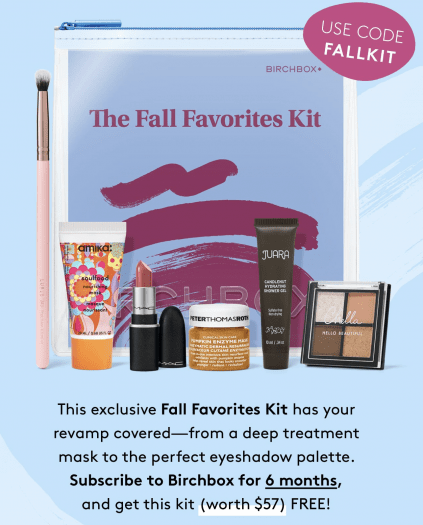 Read more about the article Birchbox – Free Fall Favorites with New 6-Month Subscription!