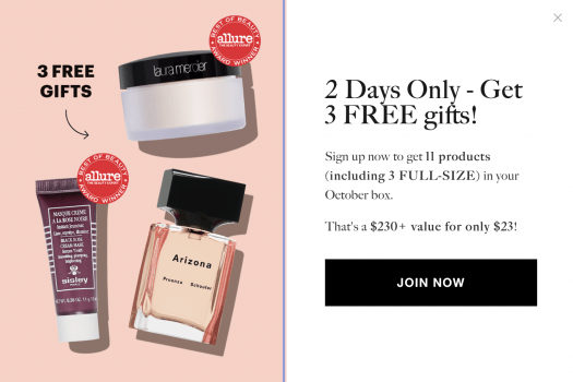 Allure Beauty Box – Free Gifts with New Subscription!