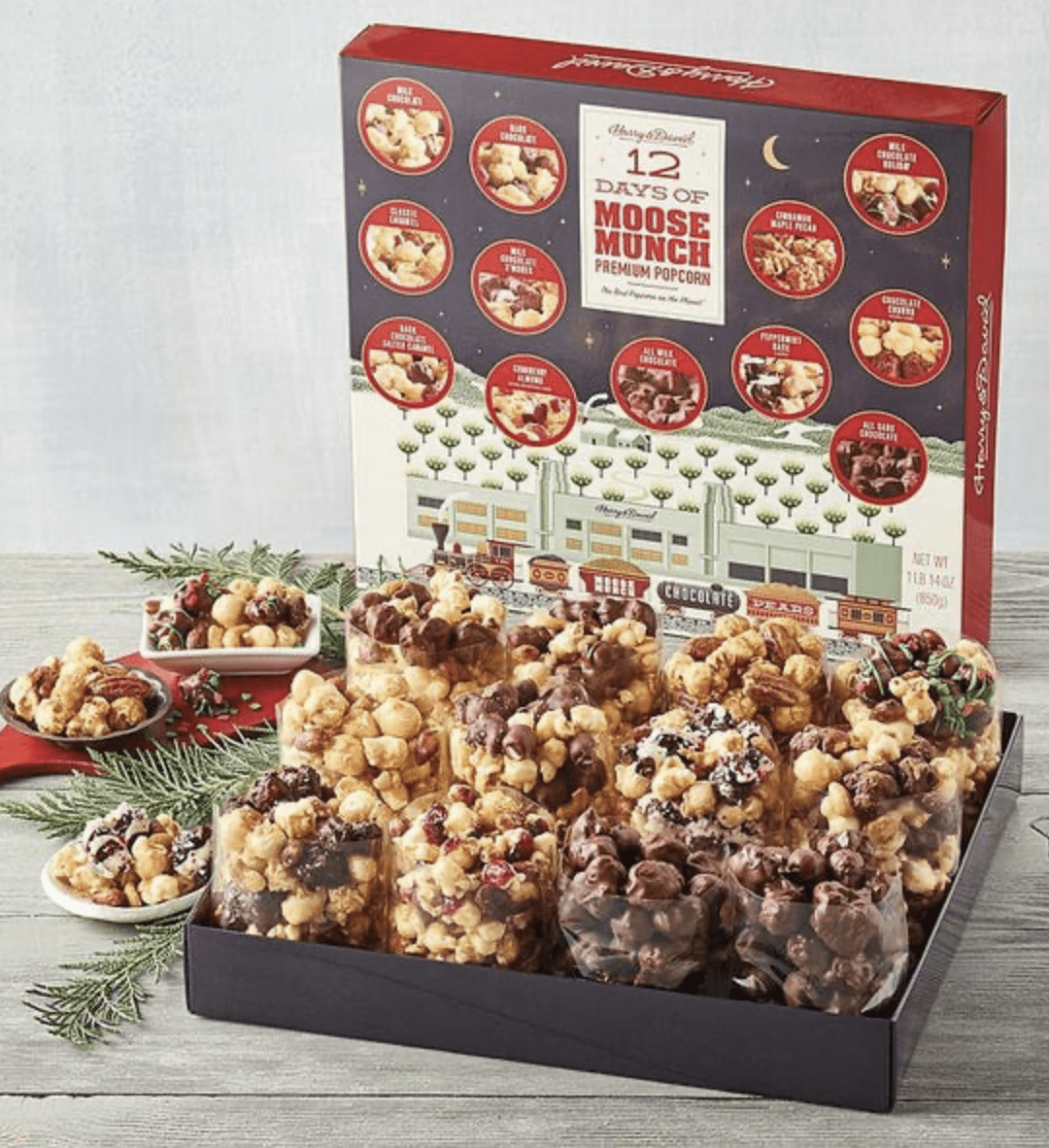 Harry & David 12 Days of Moose Munch® Premium Popcorn Advent Calendar