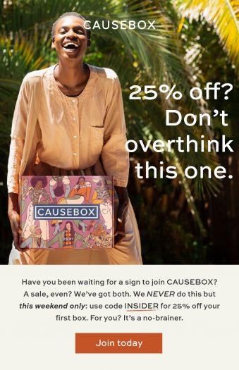 CAUSEBOX Fall 2020 Welcome Box Coupon Code – Save 25%!