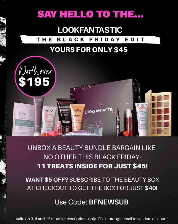 Read more about the article Limited Edition LOOKFANTASTIC The Black Friday Edit Beauty Box 2020