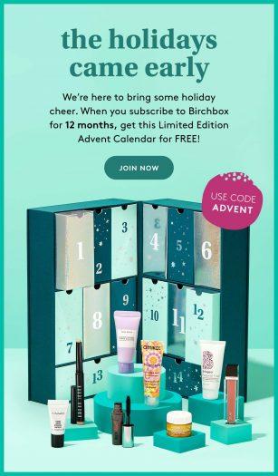 Read more about the article Birchbox Annual Subscription Coupon Code – Free Advent Calendar with Purchase