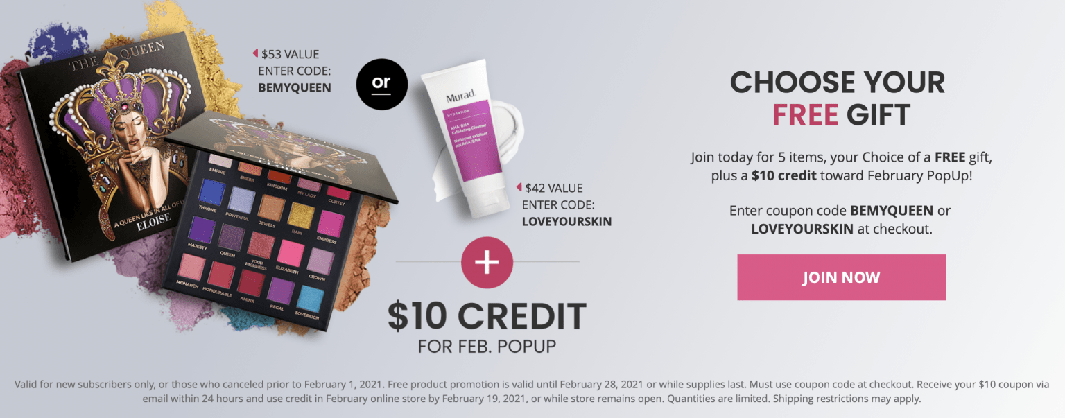 BOXYCHARM February 2021 Coupon Code Choice Of FREE Gift With Purchase 