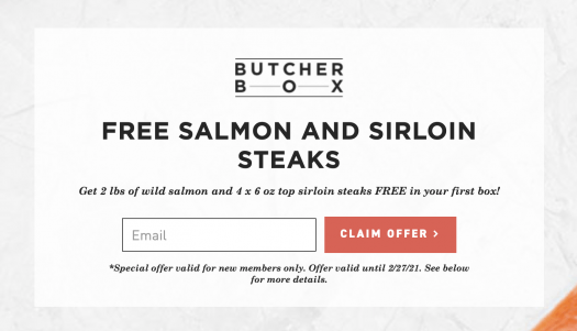 Butcher Box – Free Wild Salmon + Sirloin Steaks in Your First Box!