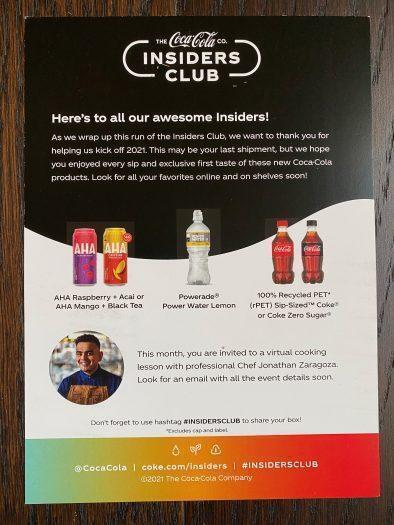 Coca-Cola Insiders Club Monthly Subscription Review - March 2021