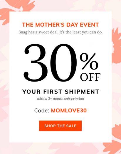 Cratejoy Mother’s Day Sale – Save 30% off Your First Month of Select Boxes