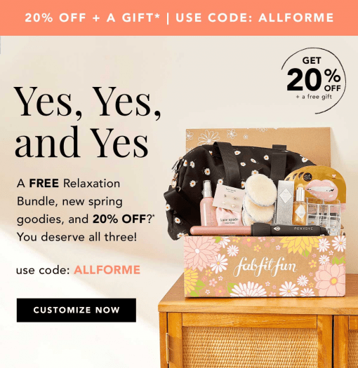 Read more about the article FabFitFun Coupon Code – 20% Off + Free Relaxation Bundle