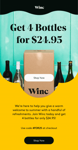 Winc Memorial Day Sale – 4 Bottles for $25!