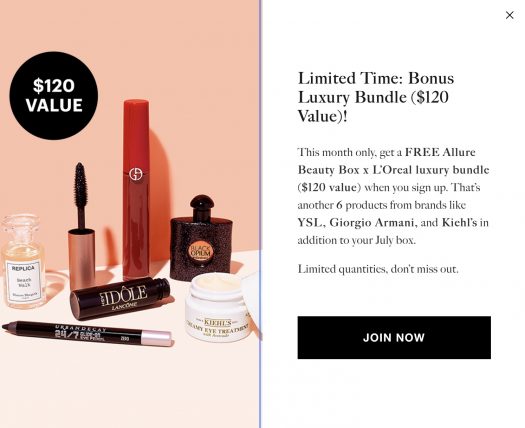 Allure Beauty Box Coupon Code – TWO FREE Gifts for New Members