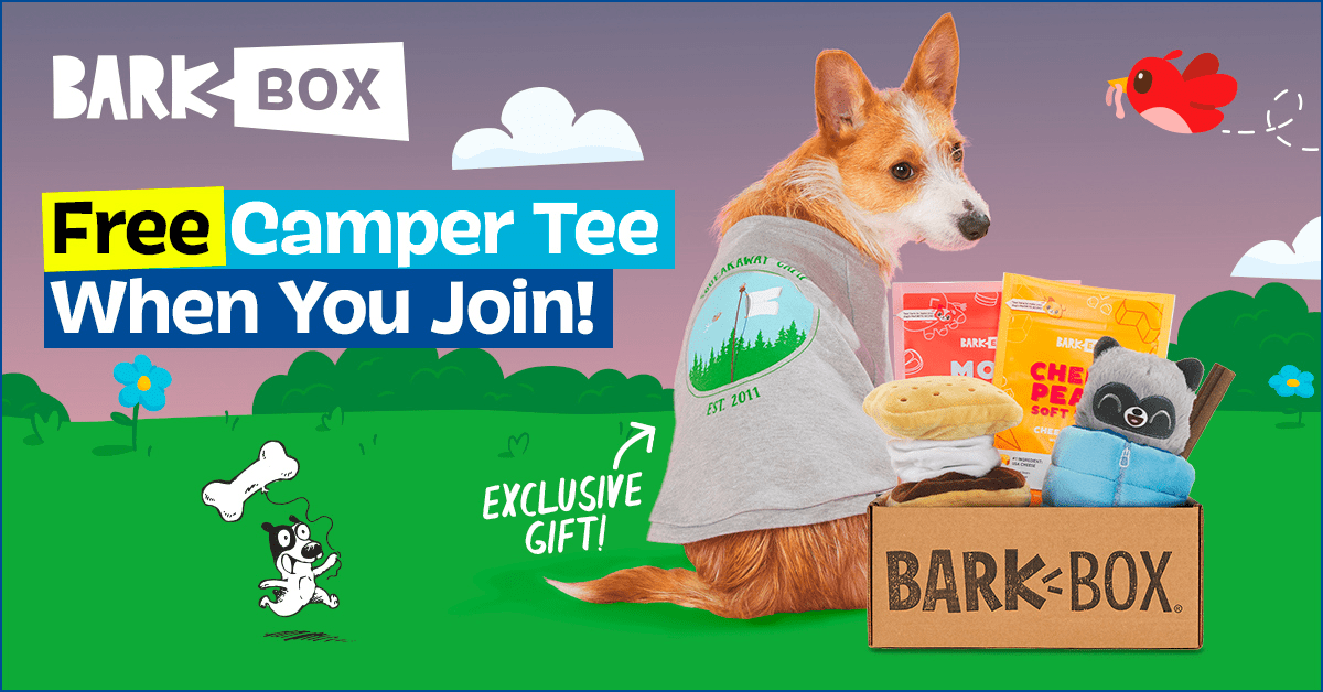 Read more about the article BarkBox Coupon Code – Free Camper Tee!